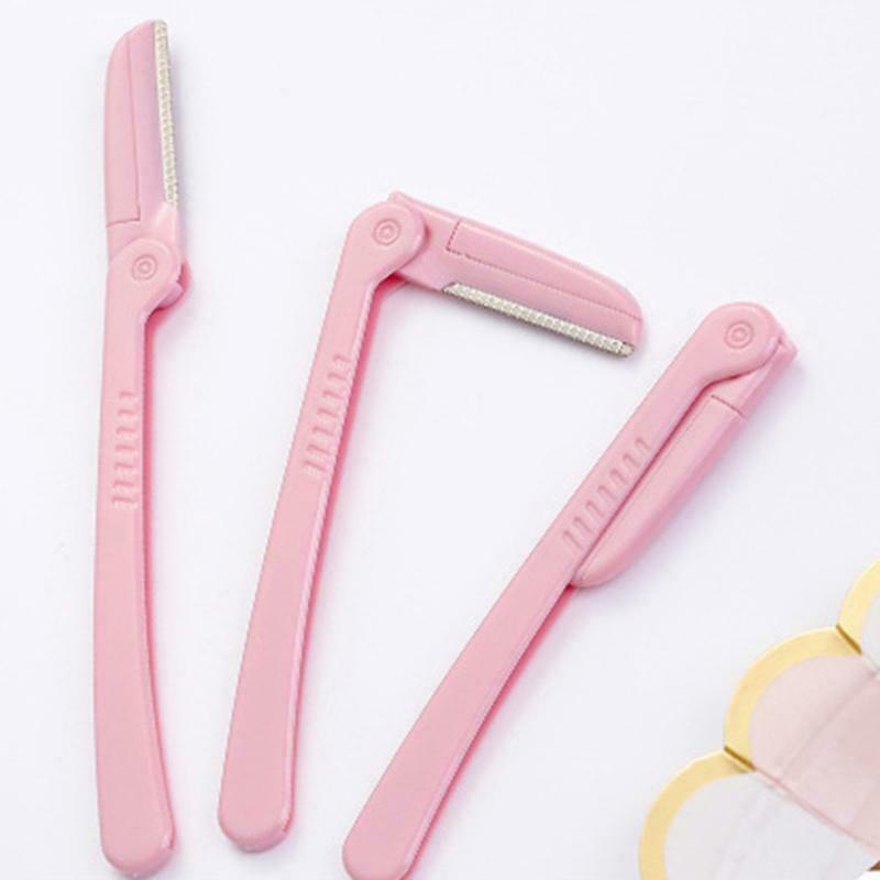 3pcs Stainless Steel Eyebrow Razor Facial Hair Remover Trimmer Grooming Shaver