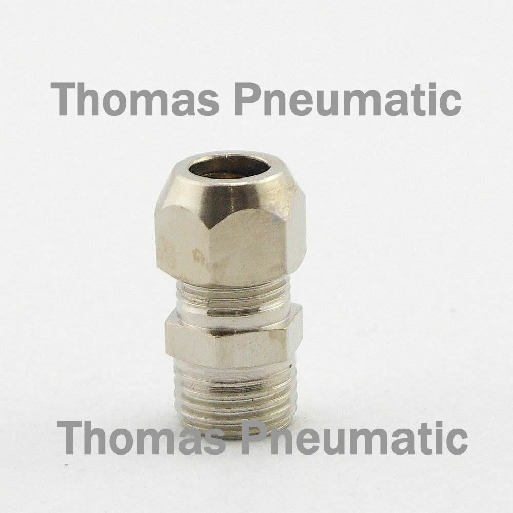 Lot5 Nickel Plated Brass Swagelok Pipe 12mm-1/8"BSPT Threaded Straight Connector
