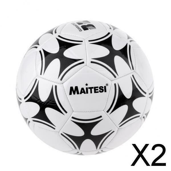 2X Durable Soccer Ball Size 3 Standard Football Training Balls and Carry Net