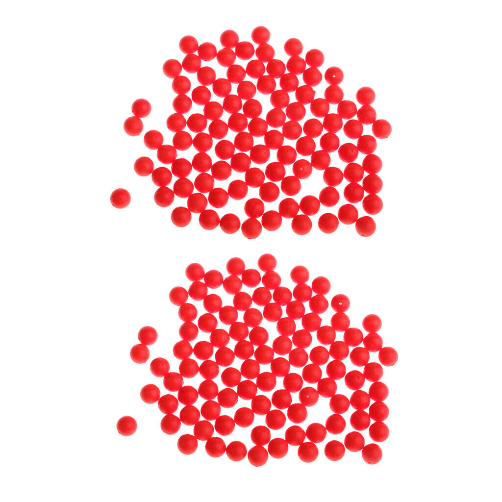 200pcs Floating Fishing Bobbers Ball Eva Red Foam Indicator