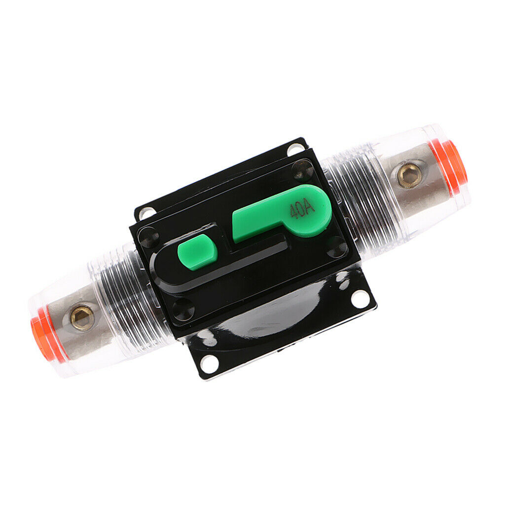 4 Pieces 20A~50A Car Audio Circuit Breaker Fuse Holder Manual Reset Switch