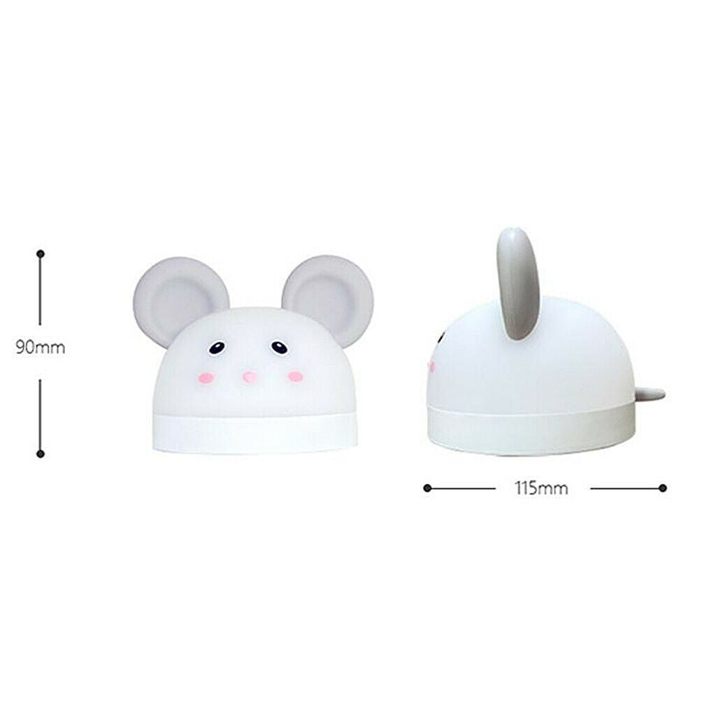 Desk LED Kid Digital Alarm Clock Cute USB Rechargeable Night Light Wake up