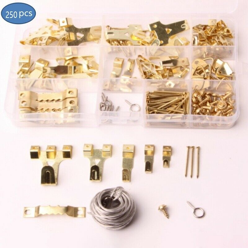 Picture Hanging Kit, 250Pc, Picture Hangers, Nails for Hanging Pictures, WalP5P3