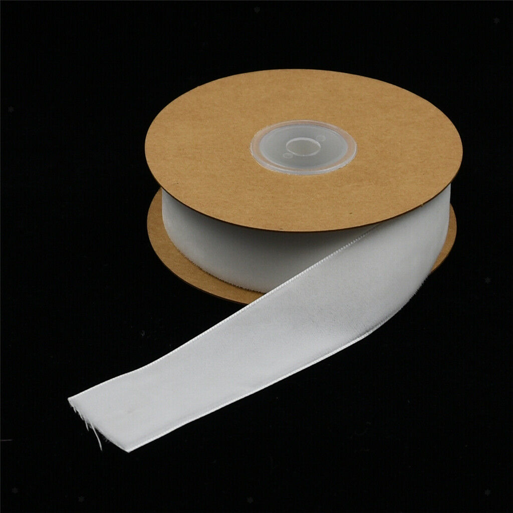 5 Yards 1 "Wide Velvet Ribbon Roll for Crafting DIY Hair Bow Clips White