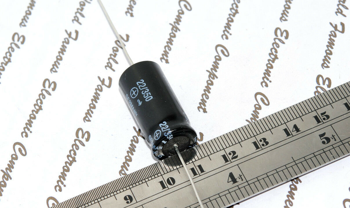 1pcs - SIEMENS (EPCOS) 22uF 350V Axial Electrolytic Capacitor - B43588E4226T