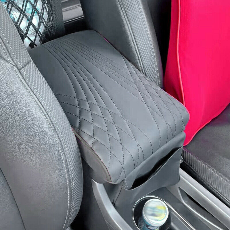 1PC Car Center Console Elbow Support Armrest Pad with Pocket Heighten PU Leather