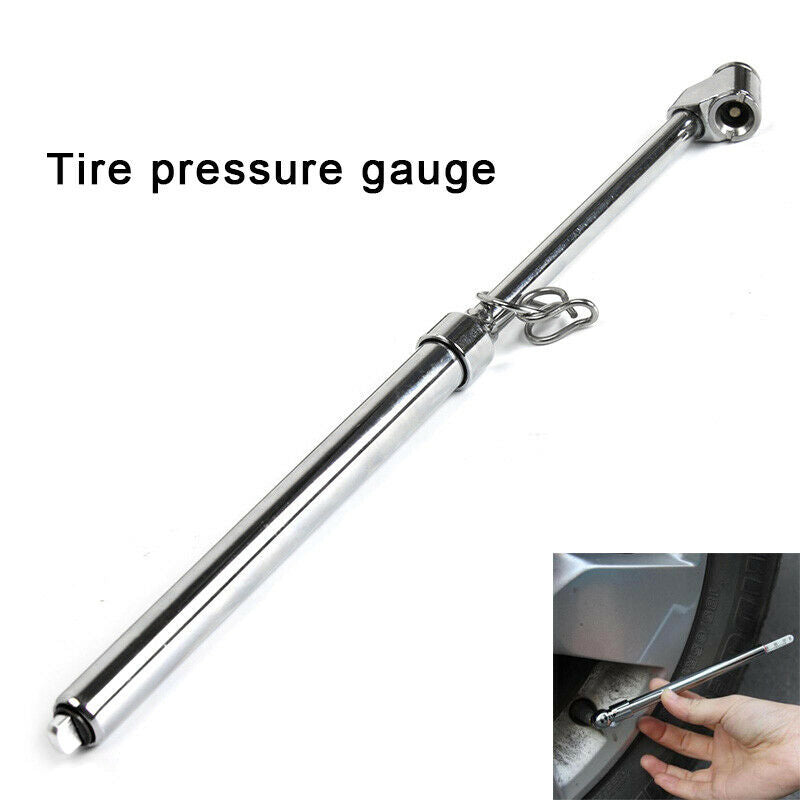 10-150PSI Heavy Duty Straight-on Dual Head Truck Tire Air Pressure Gauge Tool US