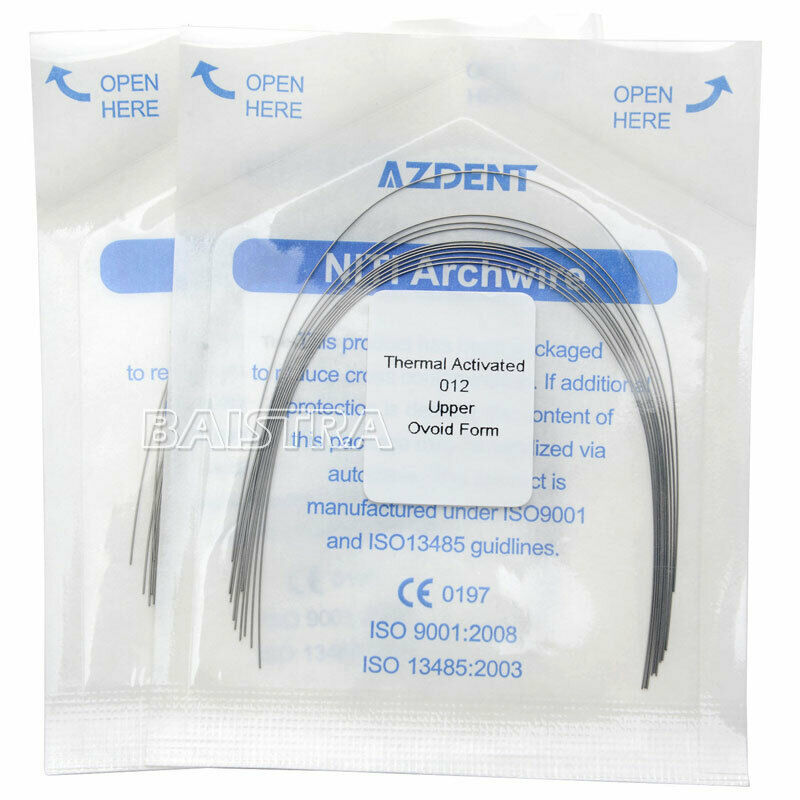 30 X Dental Ortho Heat Thermal Activated Niti Arch Wire Round Upper/Lower AZDENT