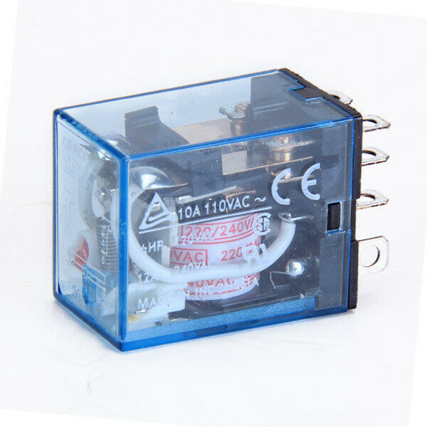 10A 240VAC / 10A 28V 8Pin 2NO 2NC LY2N-J Lamp Coil Power Relay DPDT