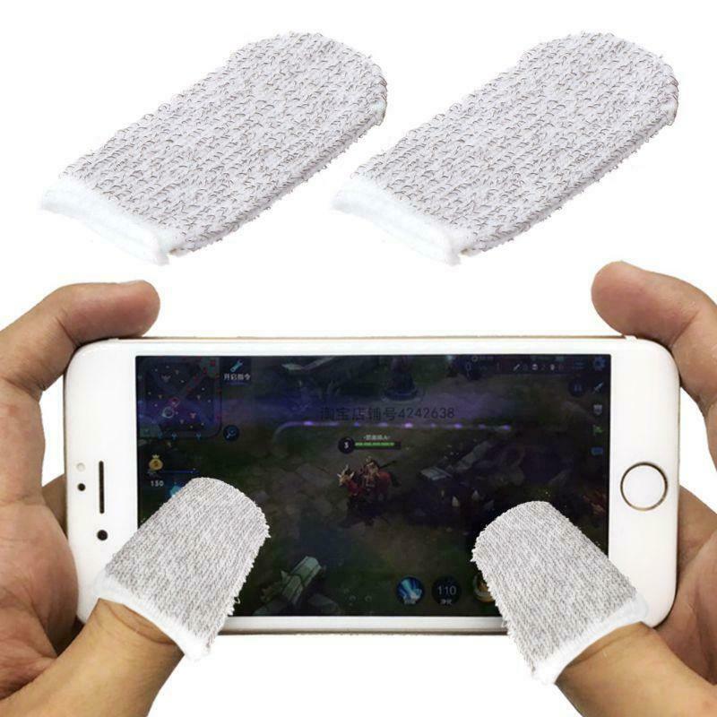1Pair Mini Breathable Sweatproof Mobile Finger Stall Ultra Thin Finger Cots Game