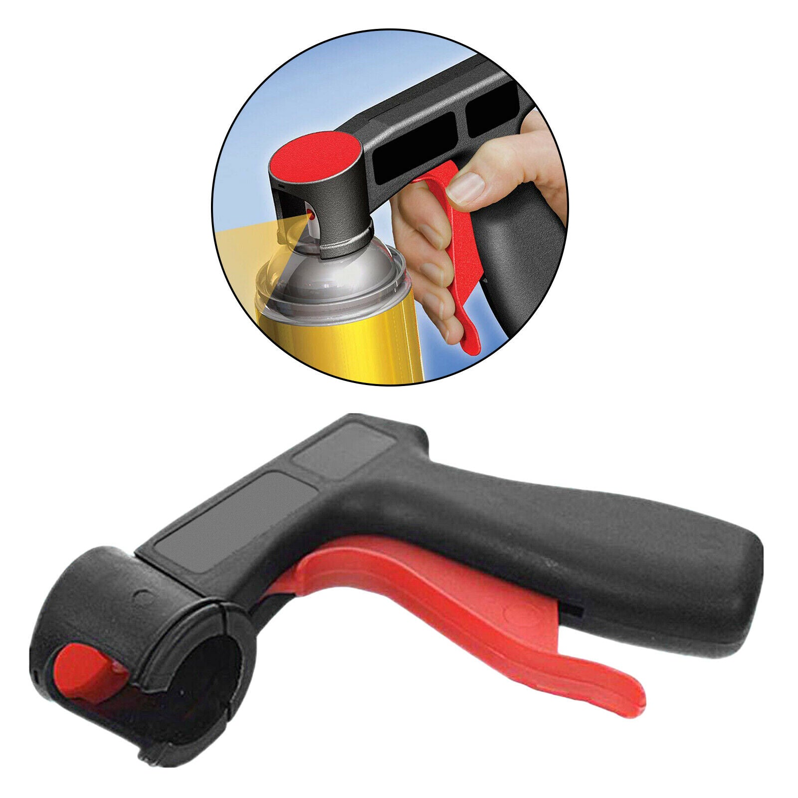 Grip Aerosol Spray Can Holder Handle for Auto Car Alloy Wheel, Bodywork, Repair