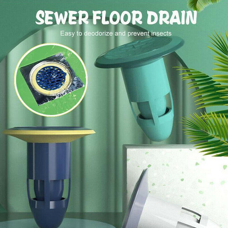 Bathroom Floor Drain Cover Deodorizer Drain Hair Catcher Stopper Sink Strai KX