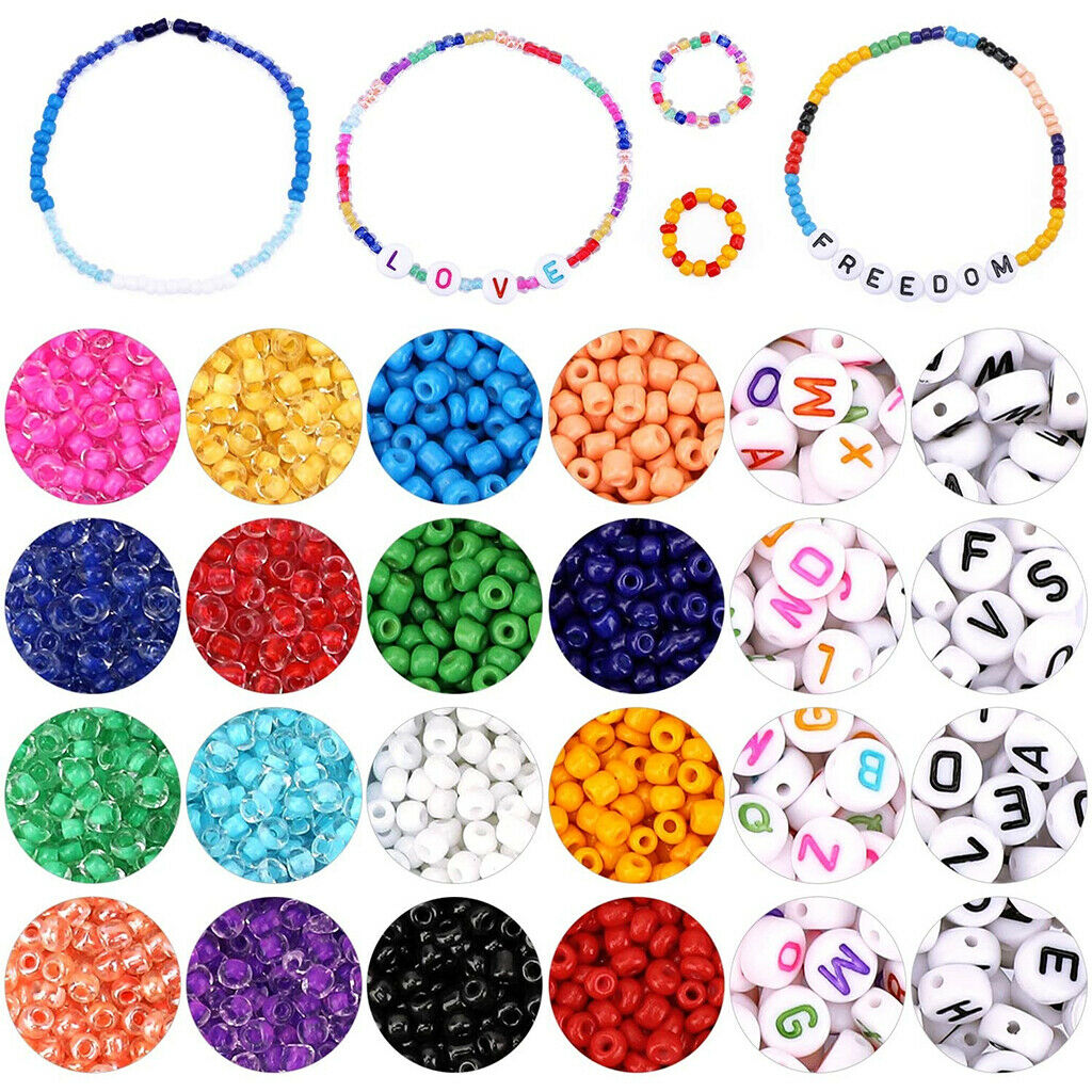 6600x Flat Round Clay Spacer Beads Kits Jewelry Making for Kids Crafts