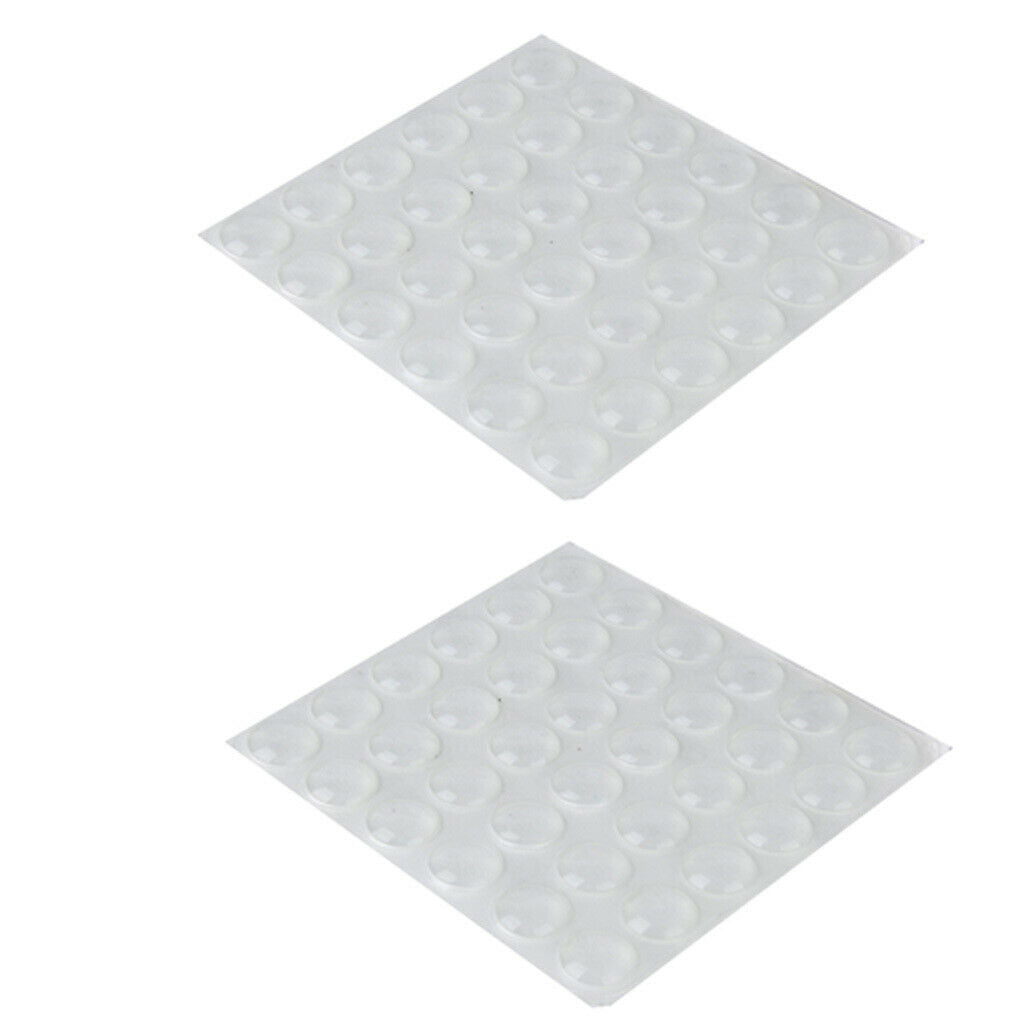 72Pcs Sheer Rubber Furniture Bumper Pads Non Slip for Doors Cabinets Glass