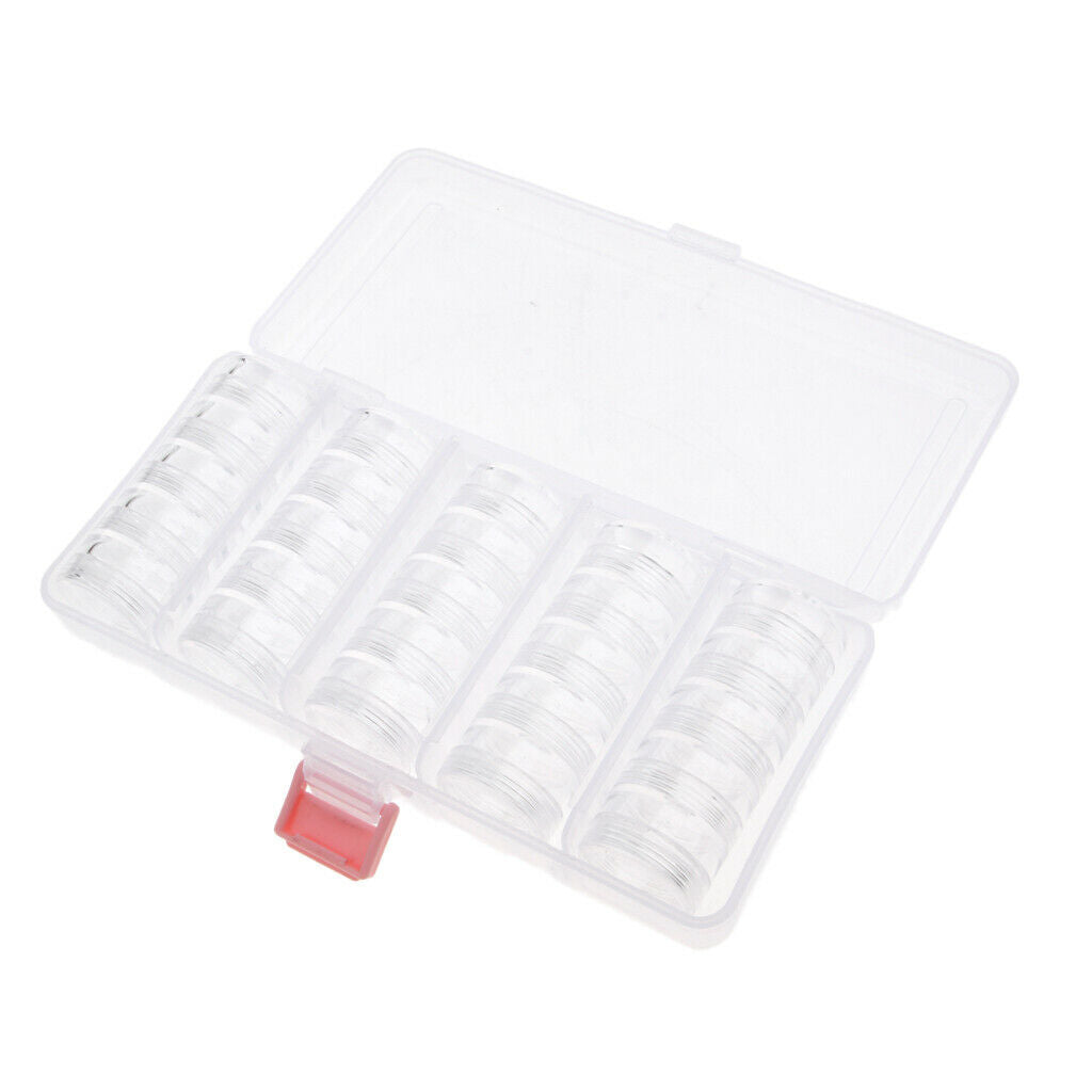 25PCS Clear Plastic Cosmetic Sample Container Jars Pot Small Empty Portable