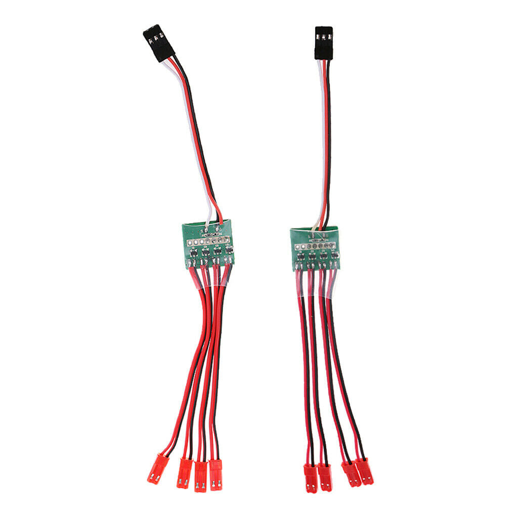 2Pcs Night Flight 3S 4S Lipo Battery JST LED Switch Controller for RC Drone