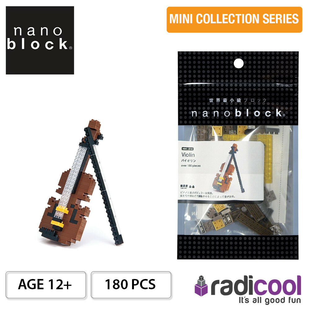 NBC018 Nanoblock Violin [Mini Collection Series] 180pcs Age 12+
