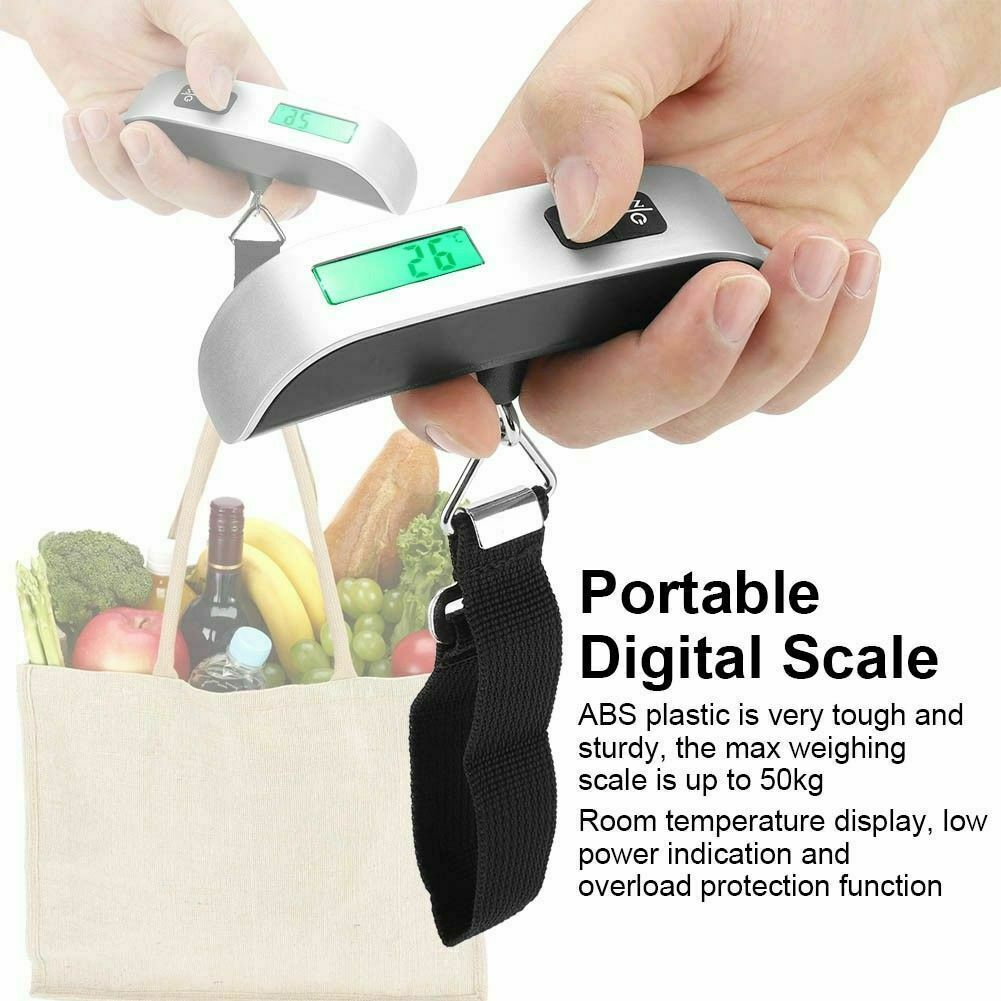 110lb / 50kg Portable Electronic Luggage Scale Suitcase Travel Scale Weighs