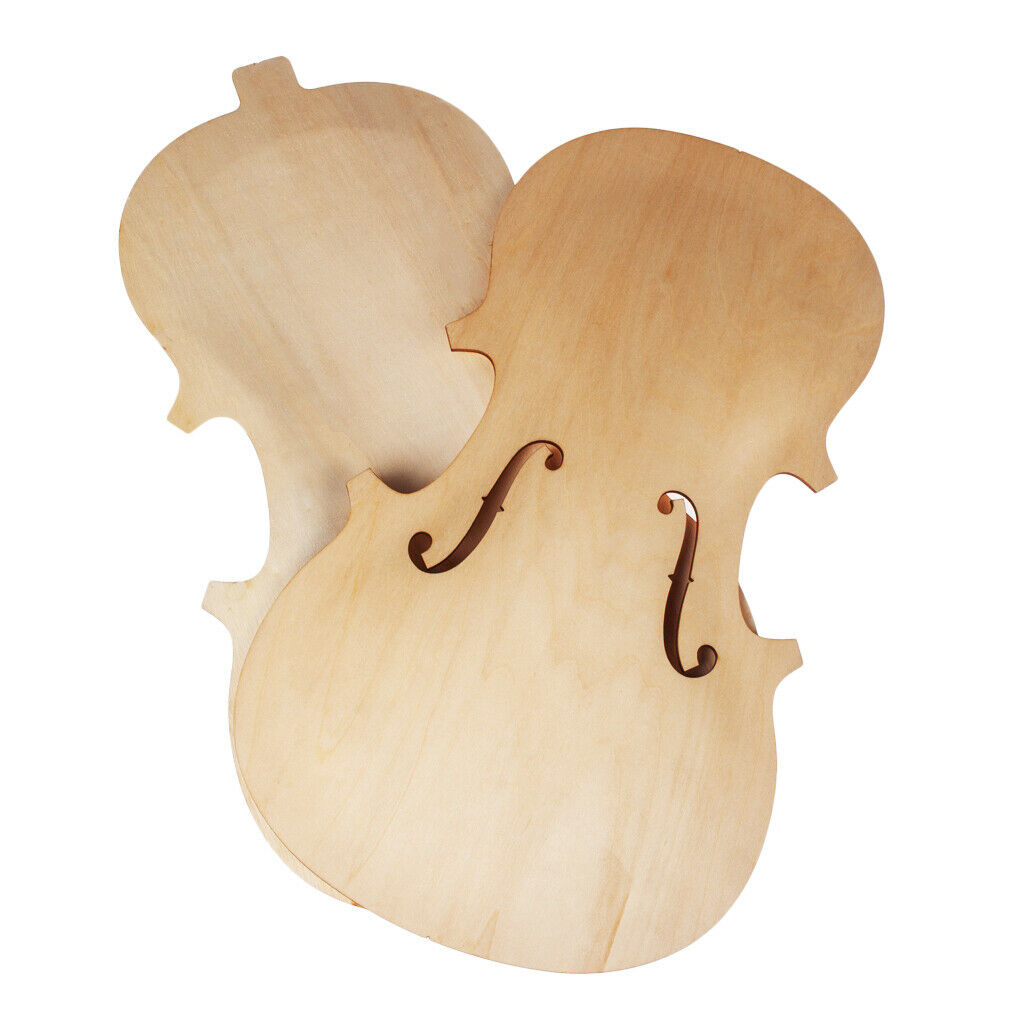 2Pcs Solid Wood Violin Panels Front Back Plate Unpainted DIY Instruments