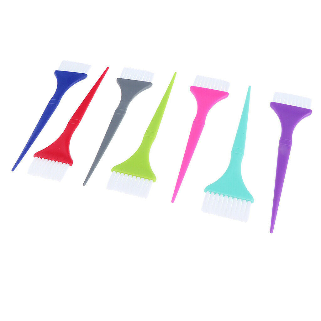 Set of 7 Tint Brush Hair Colours Tinting Dyes Bleach Multicolor Standard Size