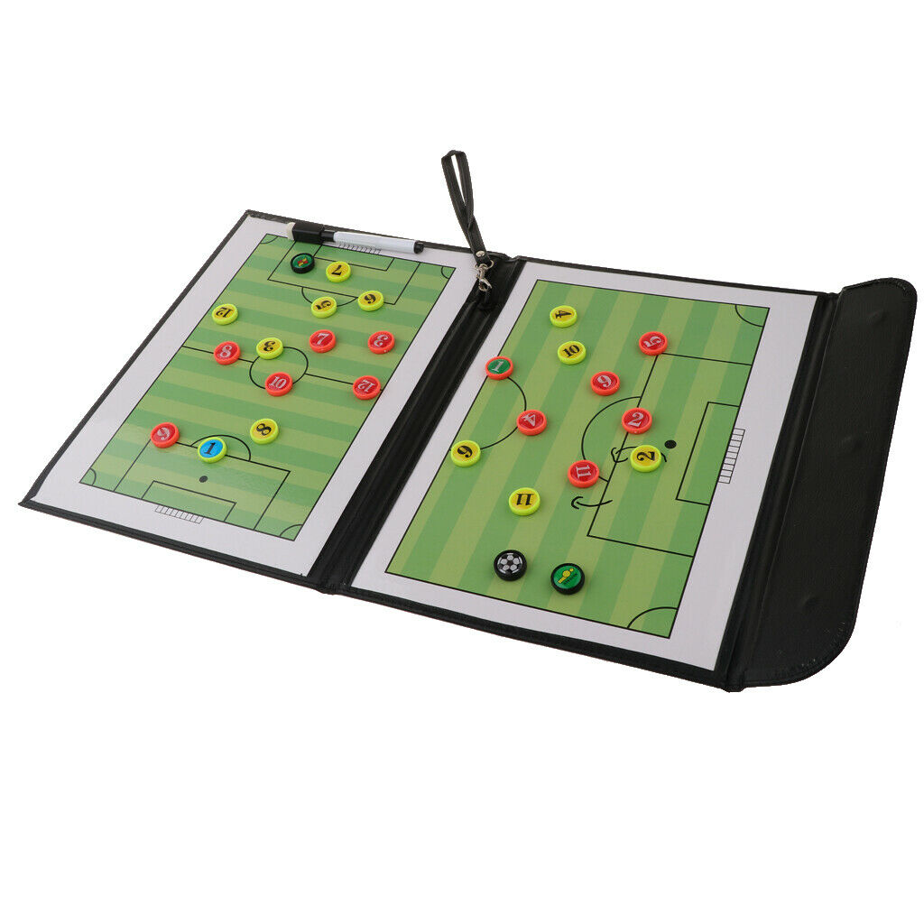 Football Match Plan Coaching Board W/ Pen Training Aid Tactics Equipmen