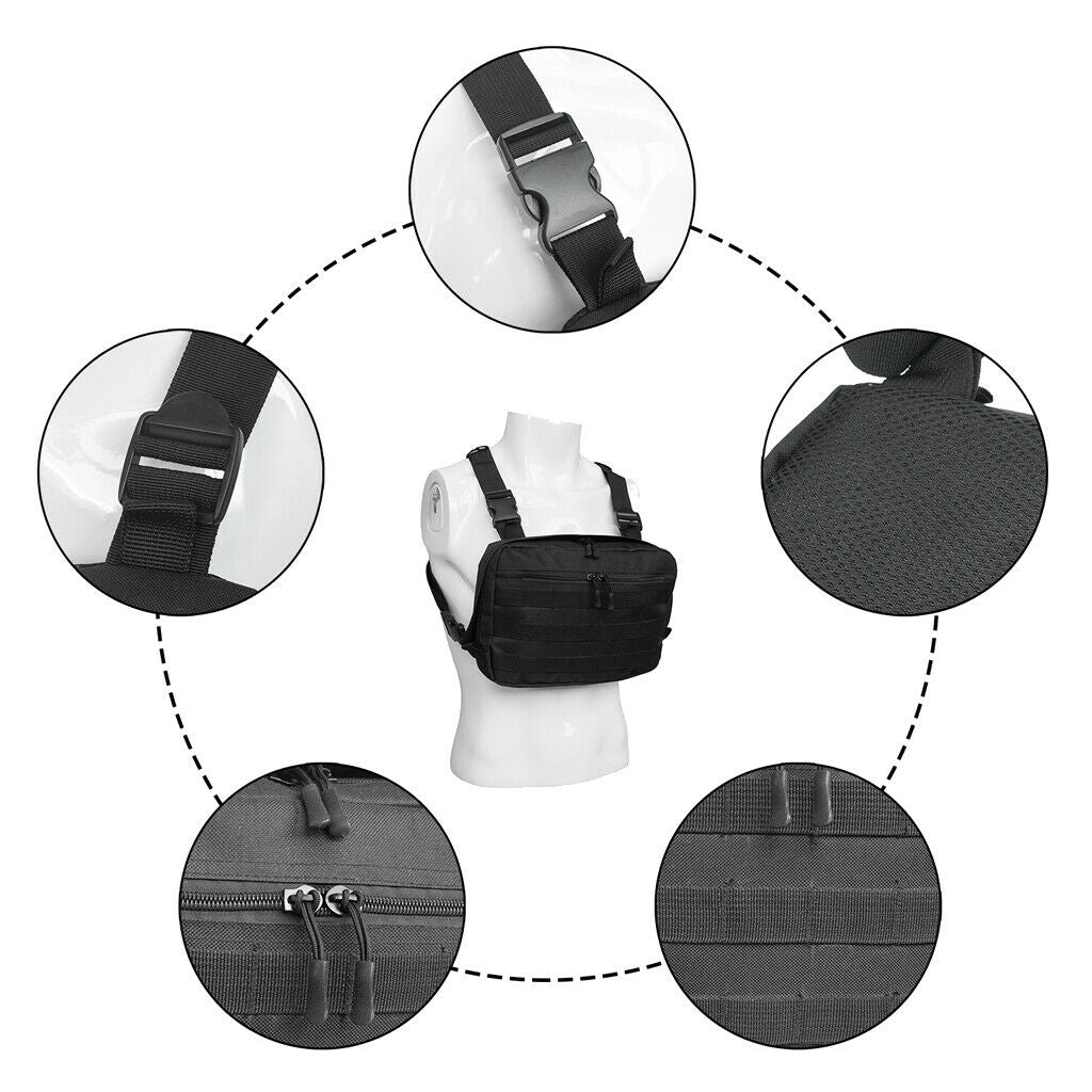 Molle Vest - Waistcoat for Police Training Outdoor Hunting - Adjustable &
