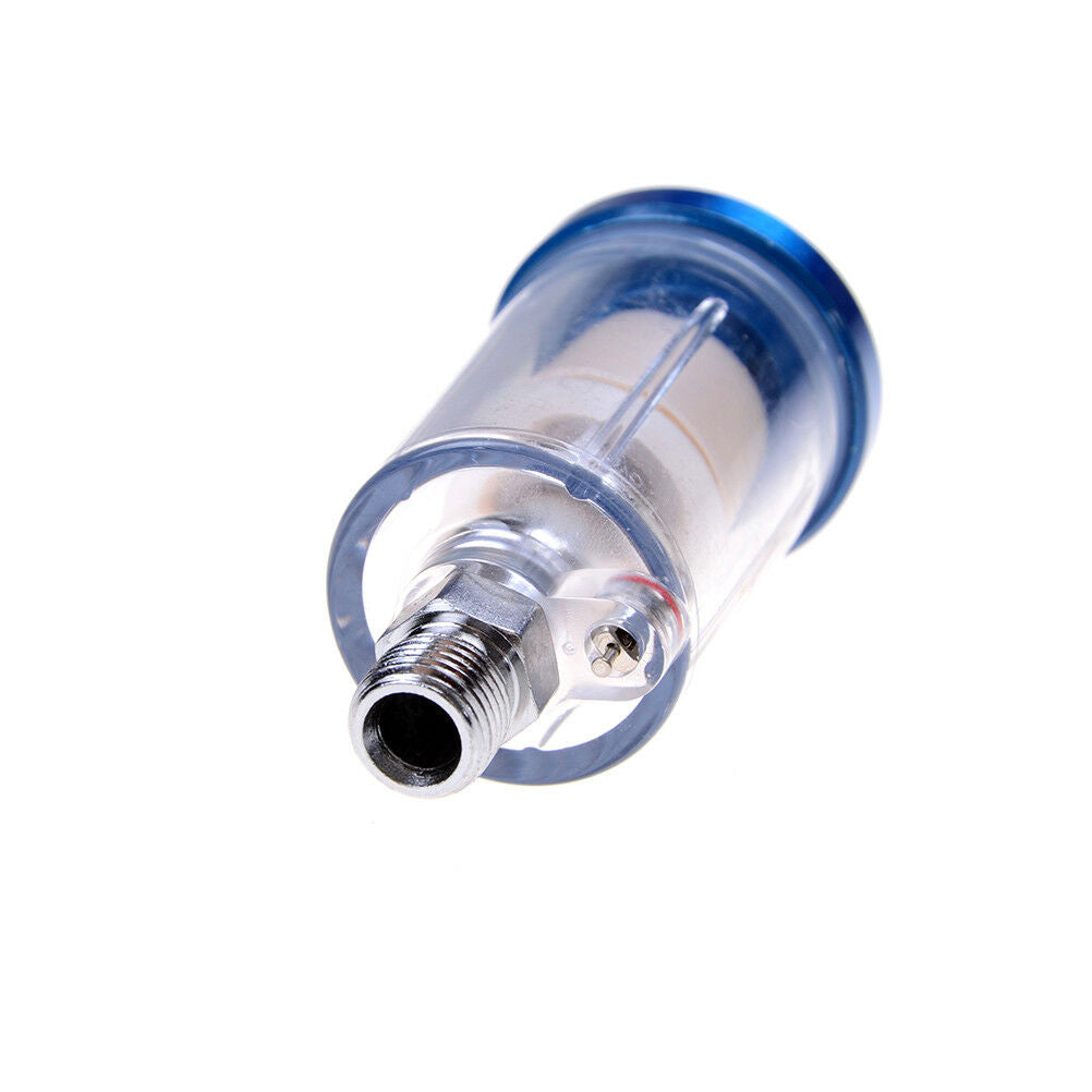 1/4" Spray Gun Air Line Mini Filter Water Trap Clear Painting Moisture Tool H WF