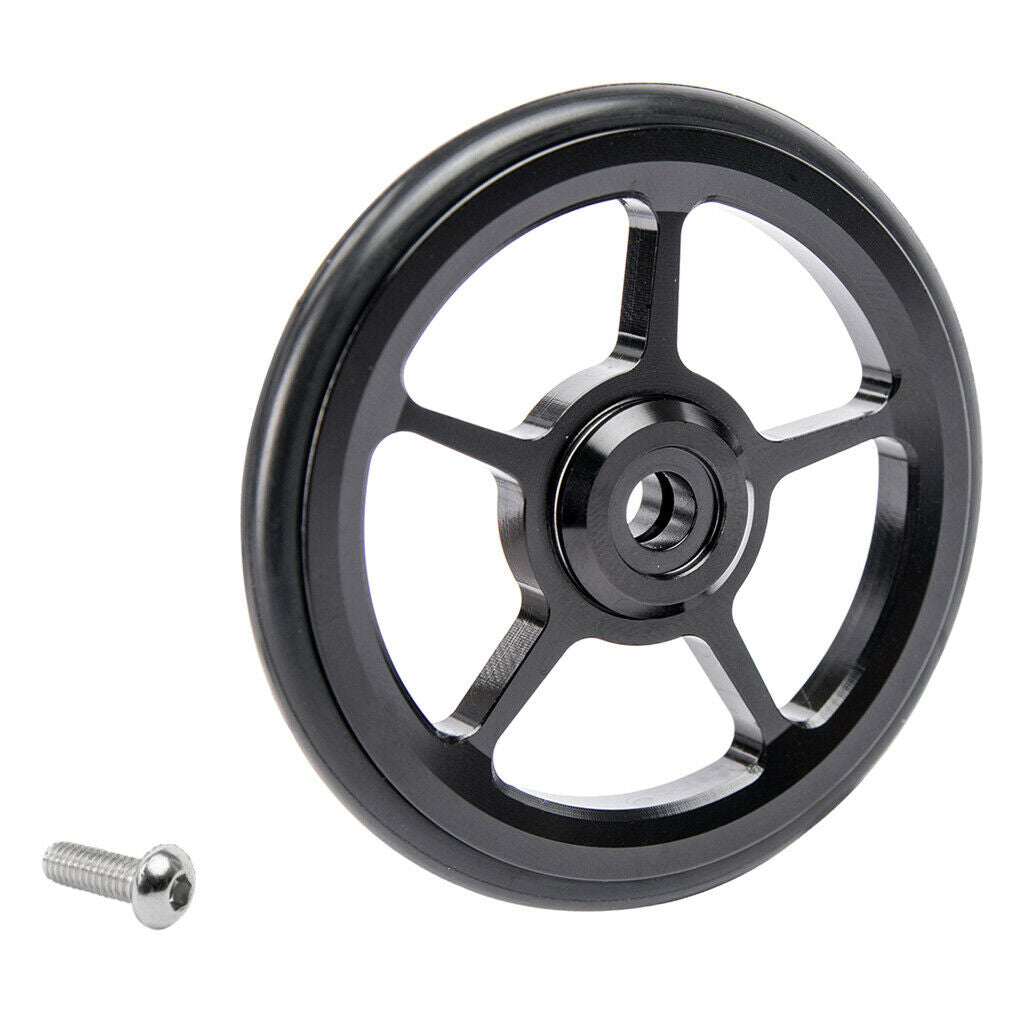 4pcs Bike Easy Wheels 6cm Easywheel for Brompton Cycle Parts Wheel Black