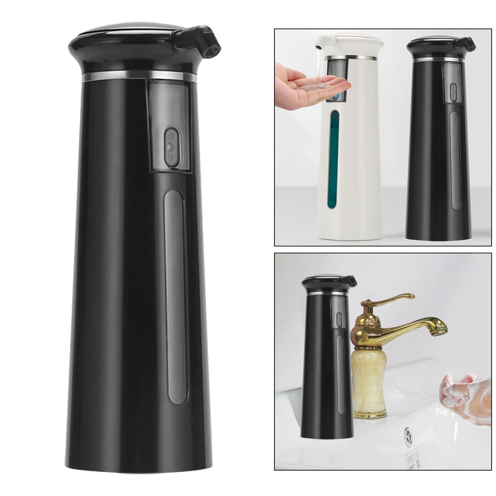 Bathroom No Touch Automatic Liquid Soap Dispenser Container Battery Operated