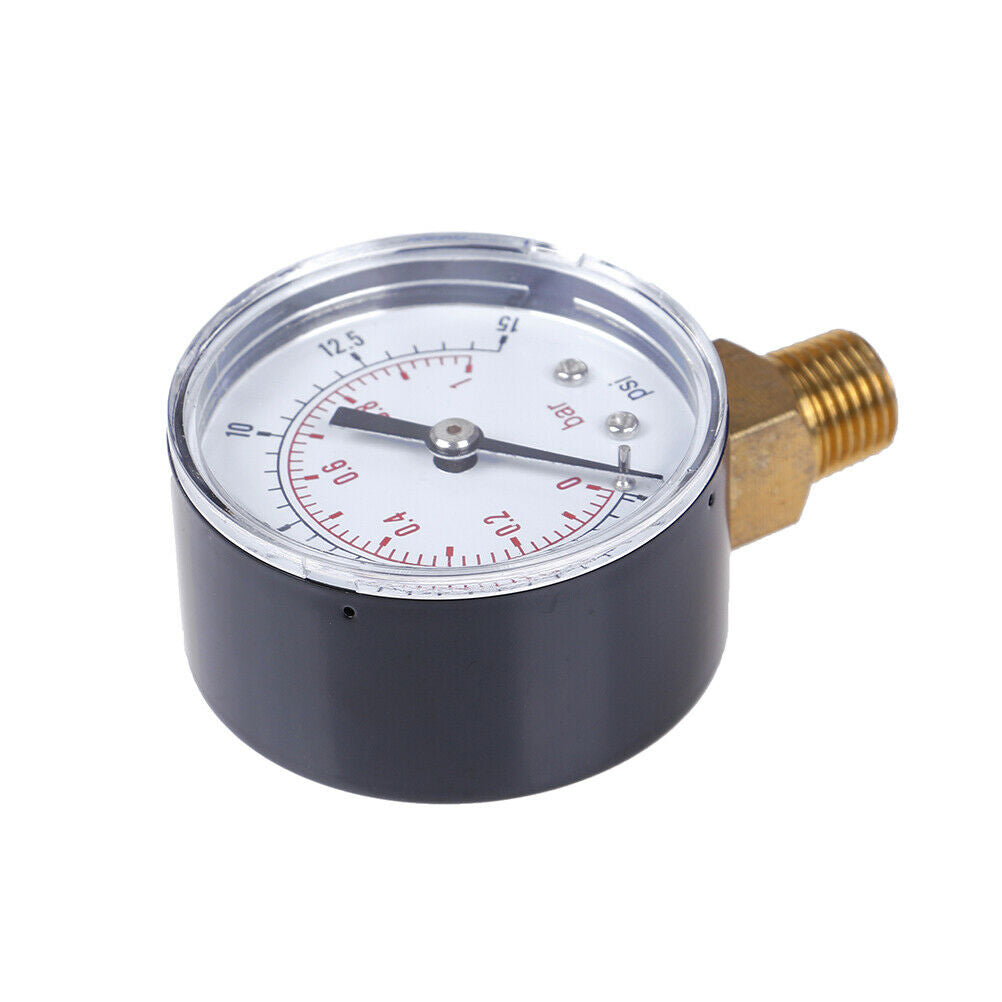 Low pressure gauge for fuel air oil gas water 50mm 0-15 PSI 0-1 bar 1/4 SG TW Gy