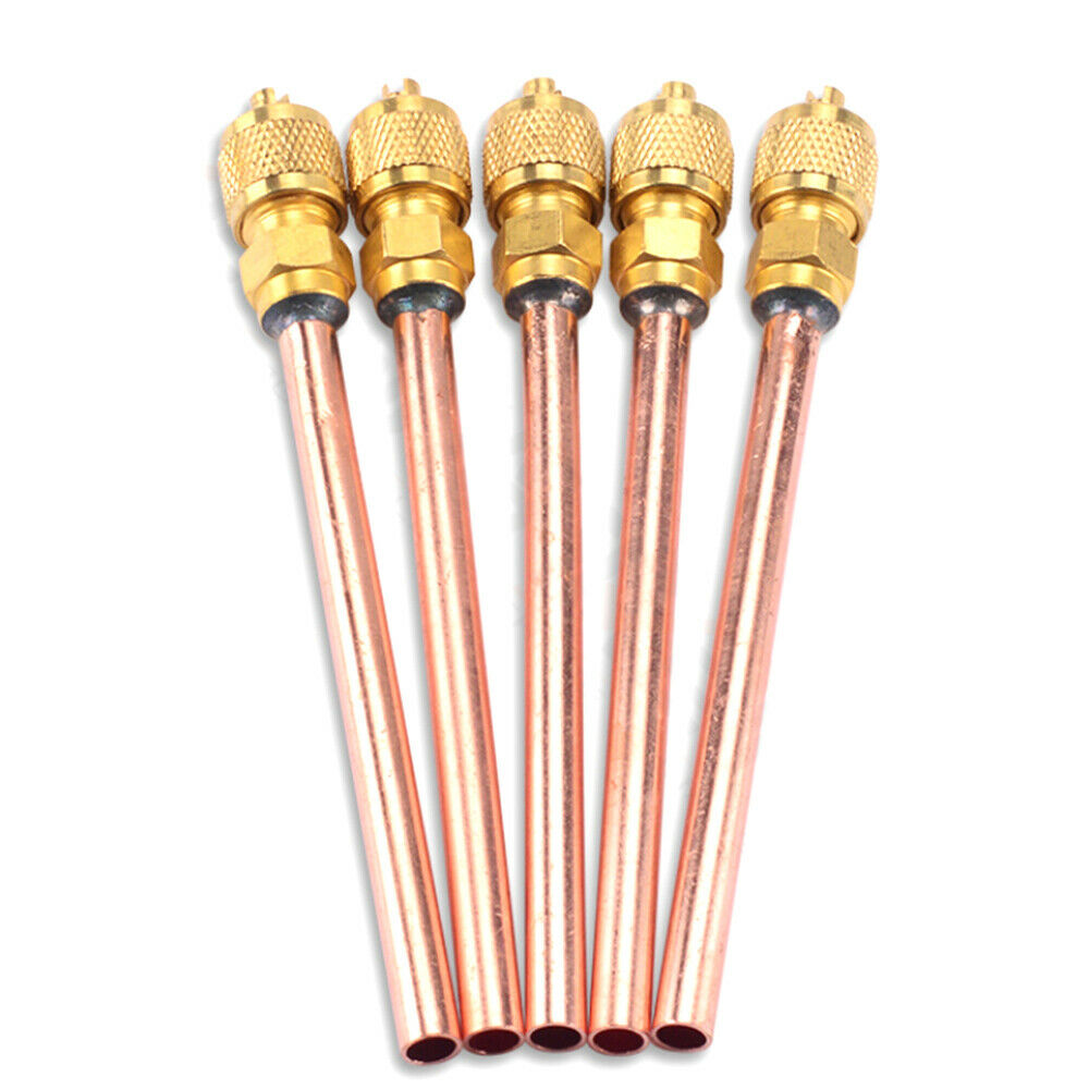 10pcs OD Copper Tube Air Conditioner Refrigeration Access Valves Filling Parts