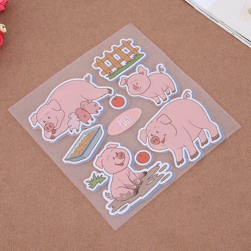 Pig Silicone Clear Stamp+Metal Cutting Dies Stencil Frame Scrapbook Decor @