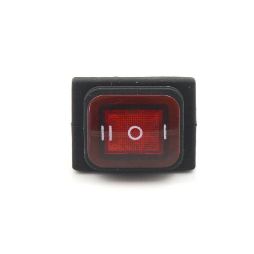 Red 3 Position 6Pin DC 12V Waterproof Car Boat LED Rocker Switch Latching SX WF