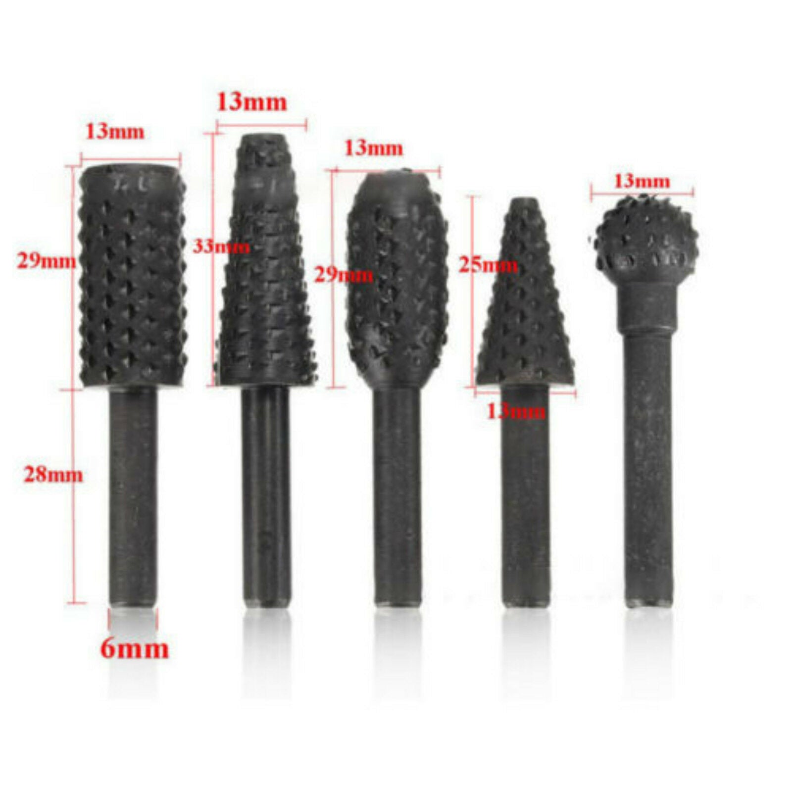 5pcs Titanium 10 Step Cone Drill Bits 1/4" to1-3/8" for Plastic Wood Metal Tool
