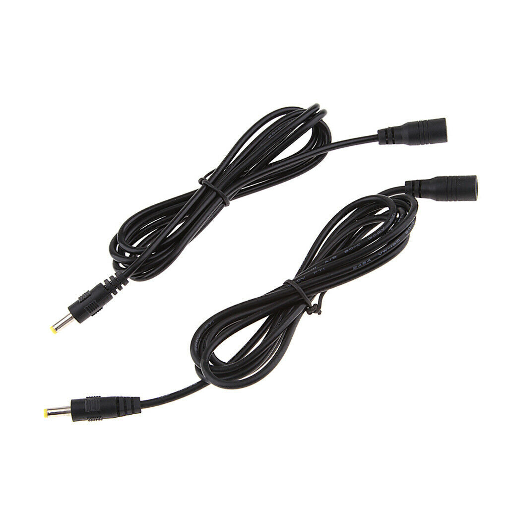 2x DC Power 4.0x1.7mm   Female To Male Plug Connector