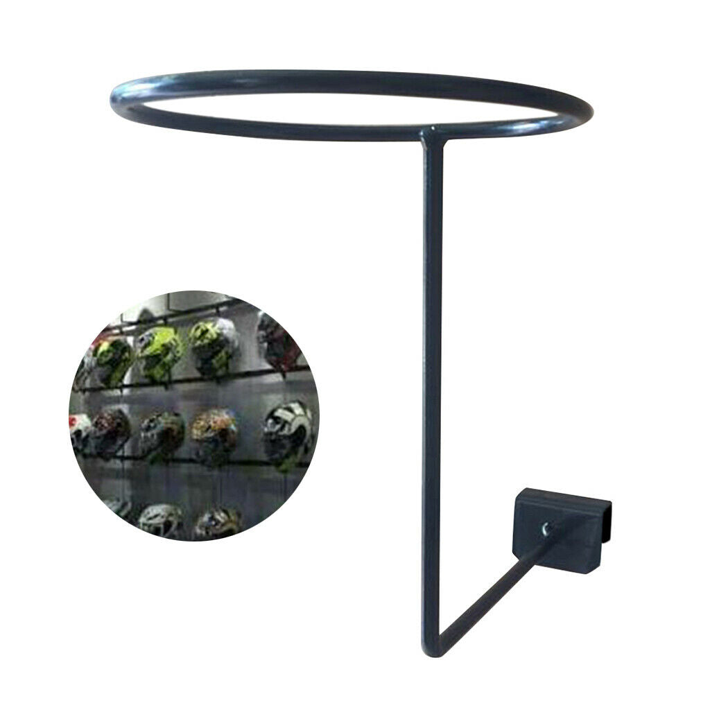 2x Helmet Holder Jacket Coat Wall Hanger Metal Rack Entryway Organizer Black