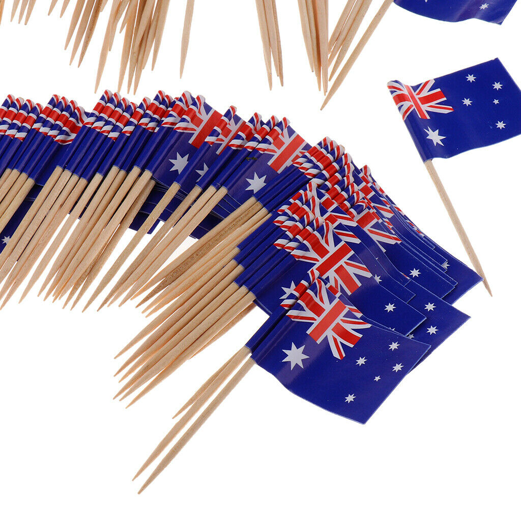 400 Pcs Cupcake Toppers Flag, Country Toothpick Flag, Small Mini Stick Flags