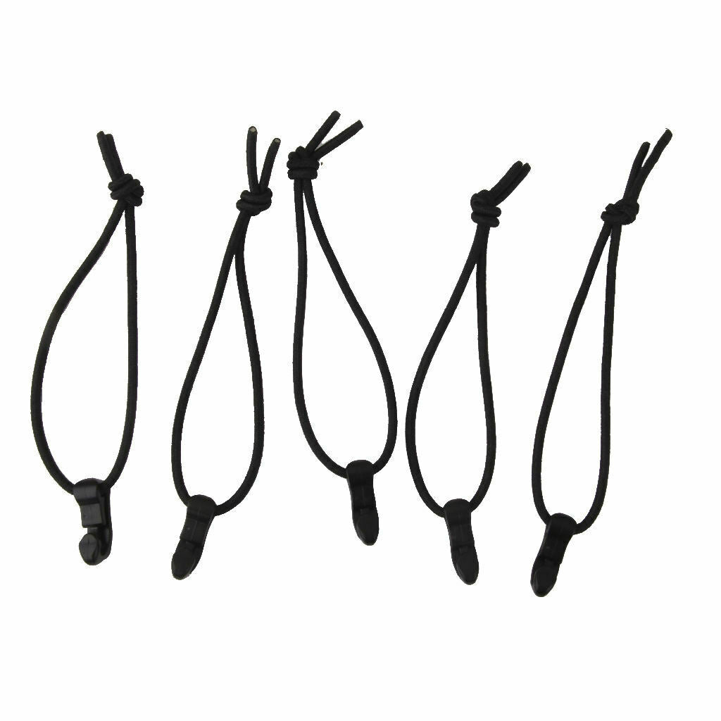 5pcs black bungee rope elastic binding straps hook buckle im