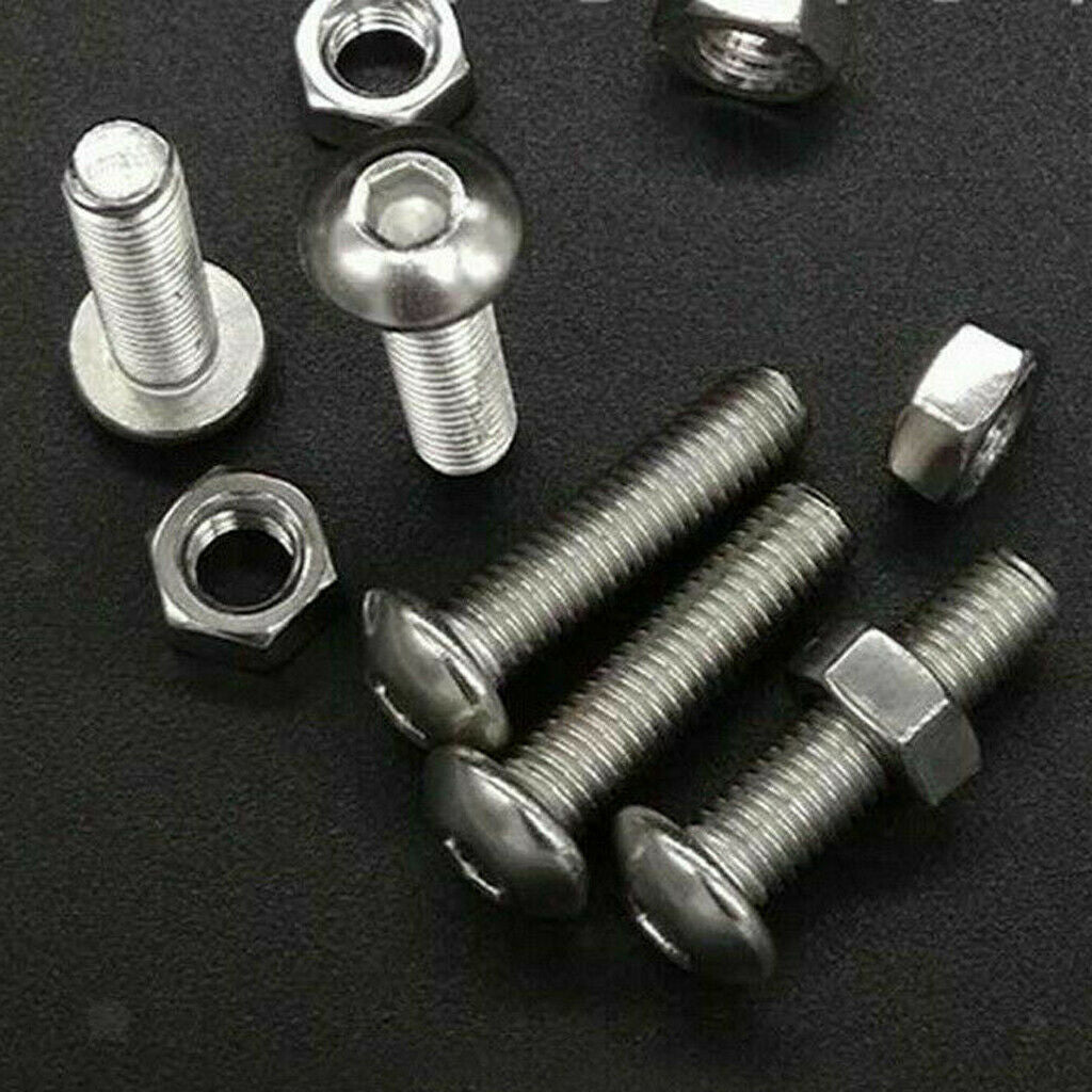 500pcs Stainless Steel Head Bolts Screws Nuts Assorted Construction Hardware