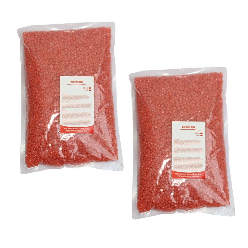 1KG Hard Wax Bean Hair Removal Bikini Depilatory No Strip Pellet Strawberry