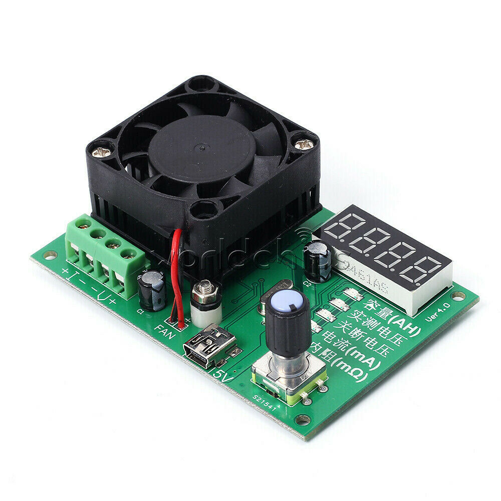 Battery Capacity Tester 16W Electric Load Max 500AH TEC-06 LED Display w/ Fan