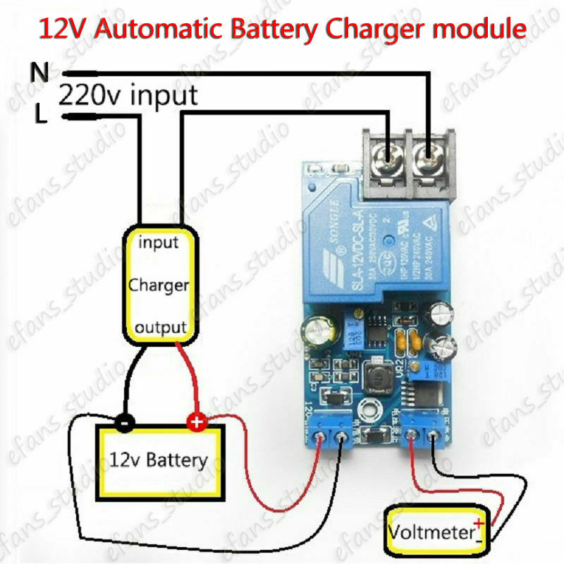12V 30A Automatique Chargeur Batterie Protection Board Relais Module L