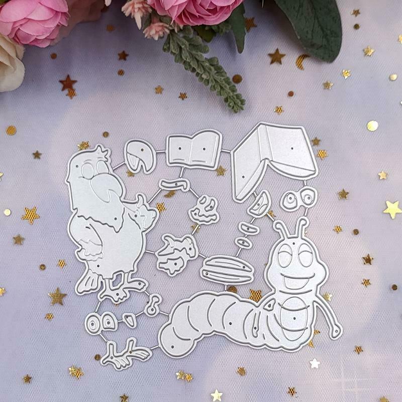 Caterpillar Parrot Metal Cutting Dies Stencil DIY Scrapbooking Album Paper Card