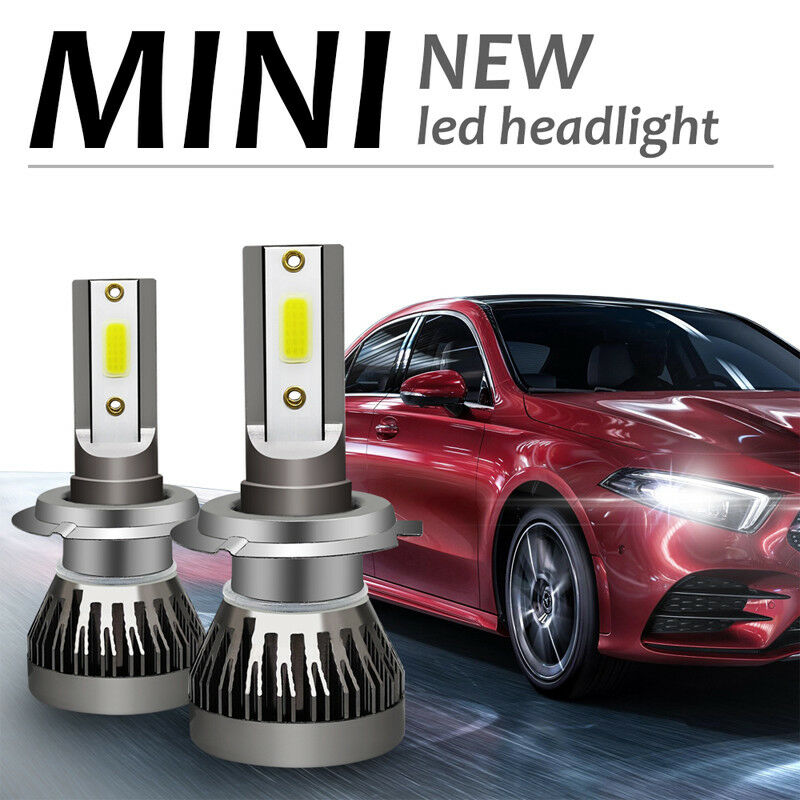 2PCS H7 1500W 225000LM COB LED Headlight Kit 6000K White High Power Bulb Lamps