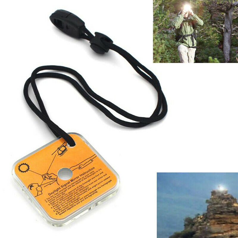 1Piece Outdoor Reflective Signal Mirror Portable Emergency Survival Kit CamS XC