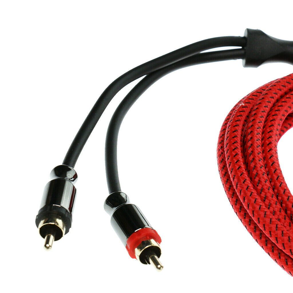 3 Meters 2RCA Male to 2RCA Male Car Stereo Audio Power Cable Wire Universal