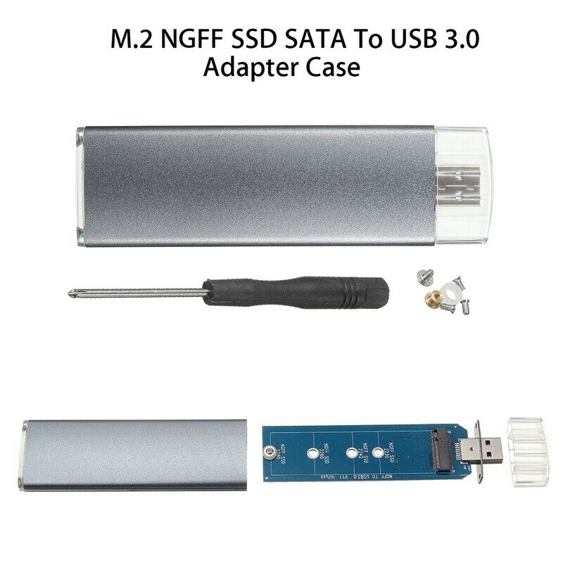 M.2 Ngff Ssd Sata To Usb 3.0 Converter Adapter Case External Enclosure StorageP7