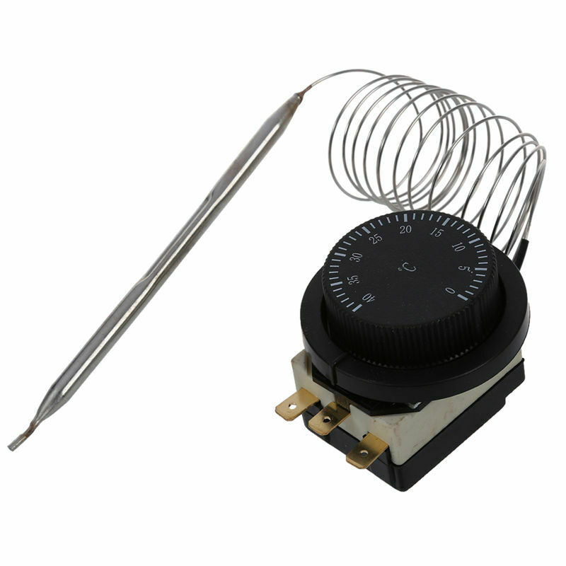1NC 1NO AC 250V/380V 16A 0-40C Temperature Control Switch Capillary ThermostatV9