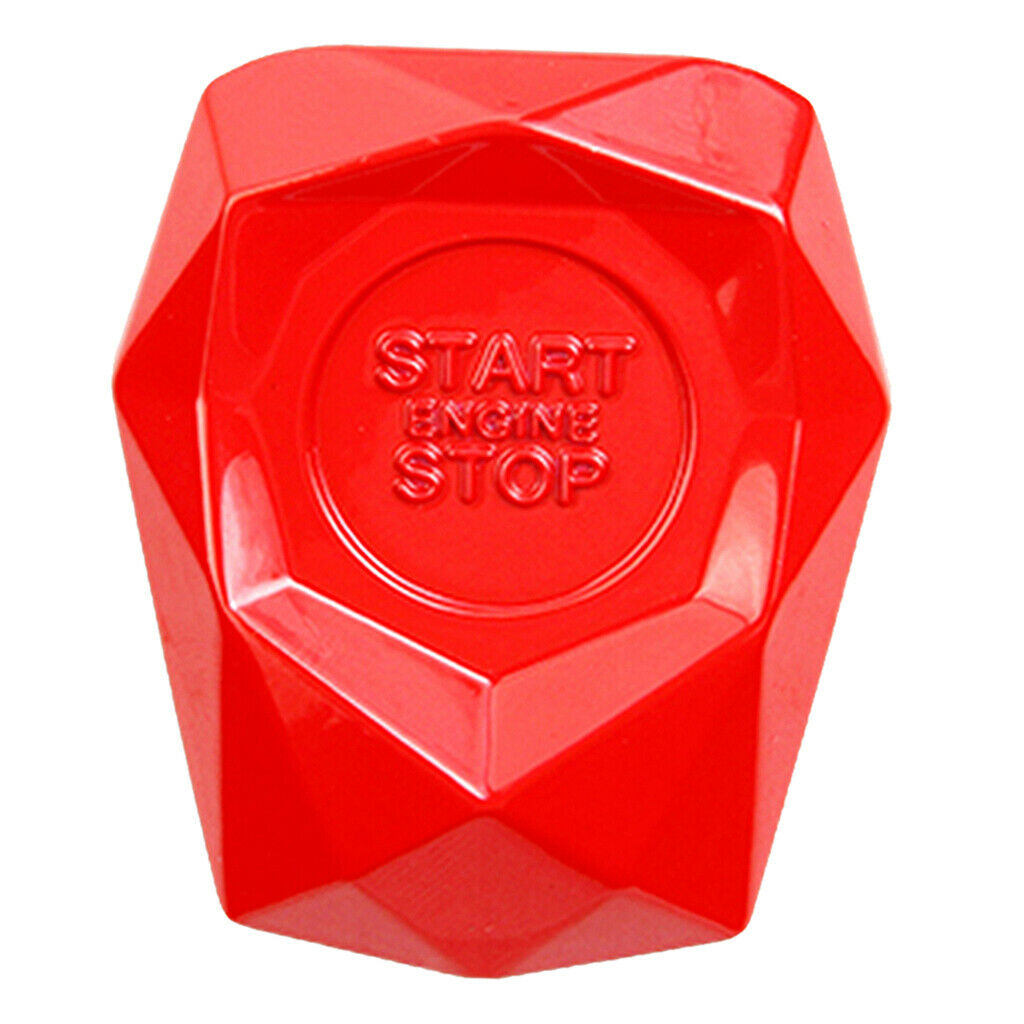 Red Car Start Button Cover Ignition Switch Protection Engine Thrust Trim
