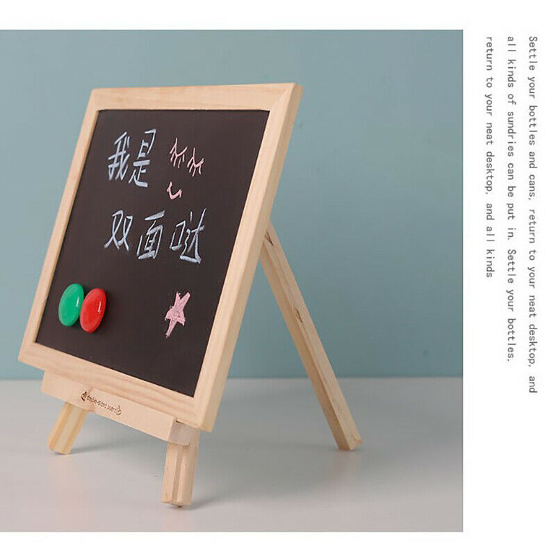 Mini Chalkboard Destop Blackboard Wood Frame Table-top Black Board With EaseBDA